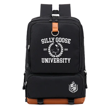 Раница с капацитет Глупаво Goose University, подарък Обратно в училище, училищна чанта за тийнейджъри, пътен раница Mochilas