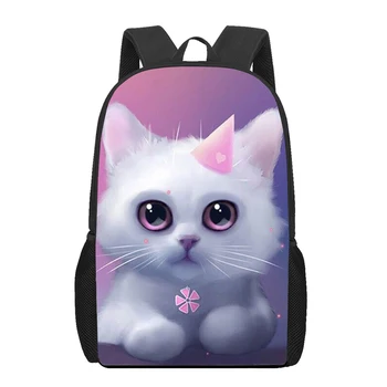 Ученически чанти с хубав домашен котка за момчета и момичета, ученически раници с 3D принтом, детска чанта, раница за детска градина, детска раница с голям капацитет
