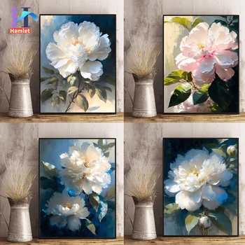 【Селце】 картина на номера 40*50 см цвете цифров оцветяване рисувани подвесное украса декорация на дома